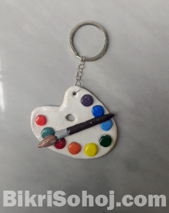 Color palette themed keychain